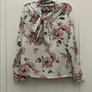 SHEIN blouse w/neck tie.